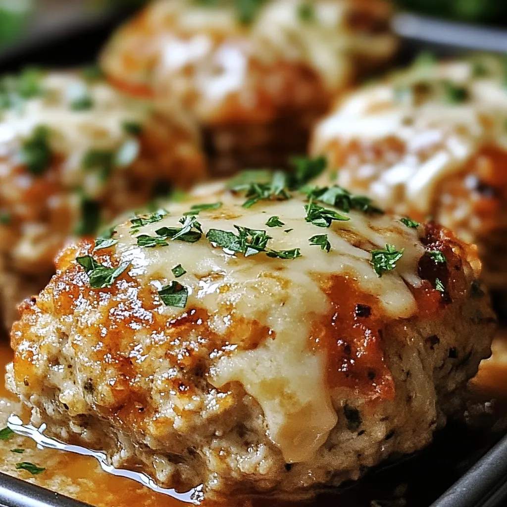 Garlic Parmesan Chicken Meatloaves