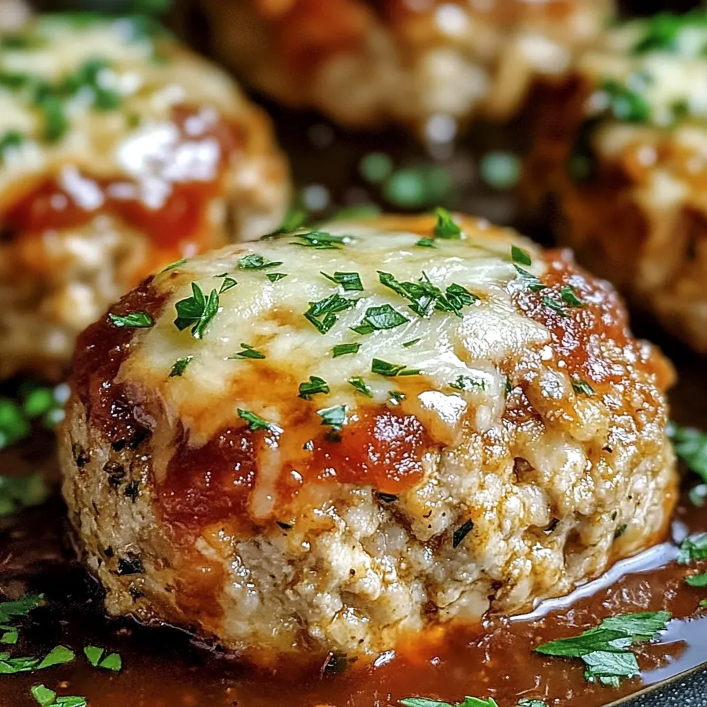 Garlic Parmesan Chicken Meatloaves
