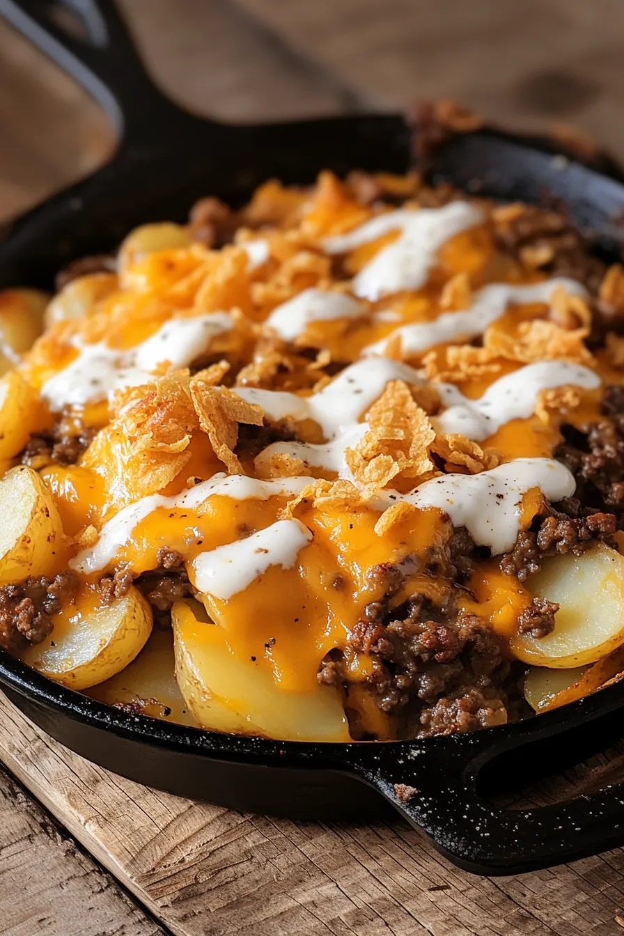 Rustic Campfire Beef and Potato Casserole