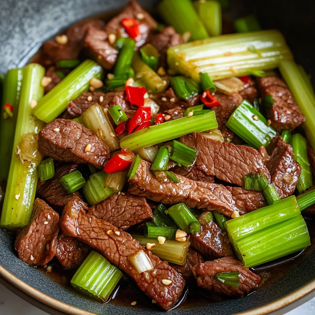 beef and celery stir fry recipe