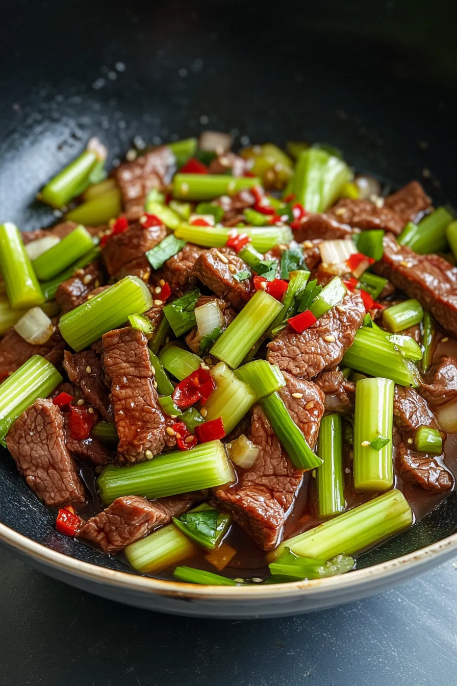 beef and celery stir fry recipe