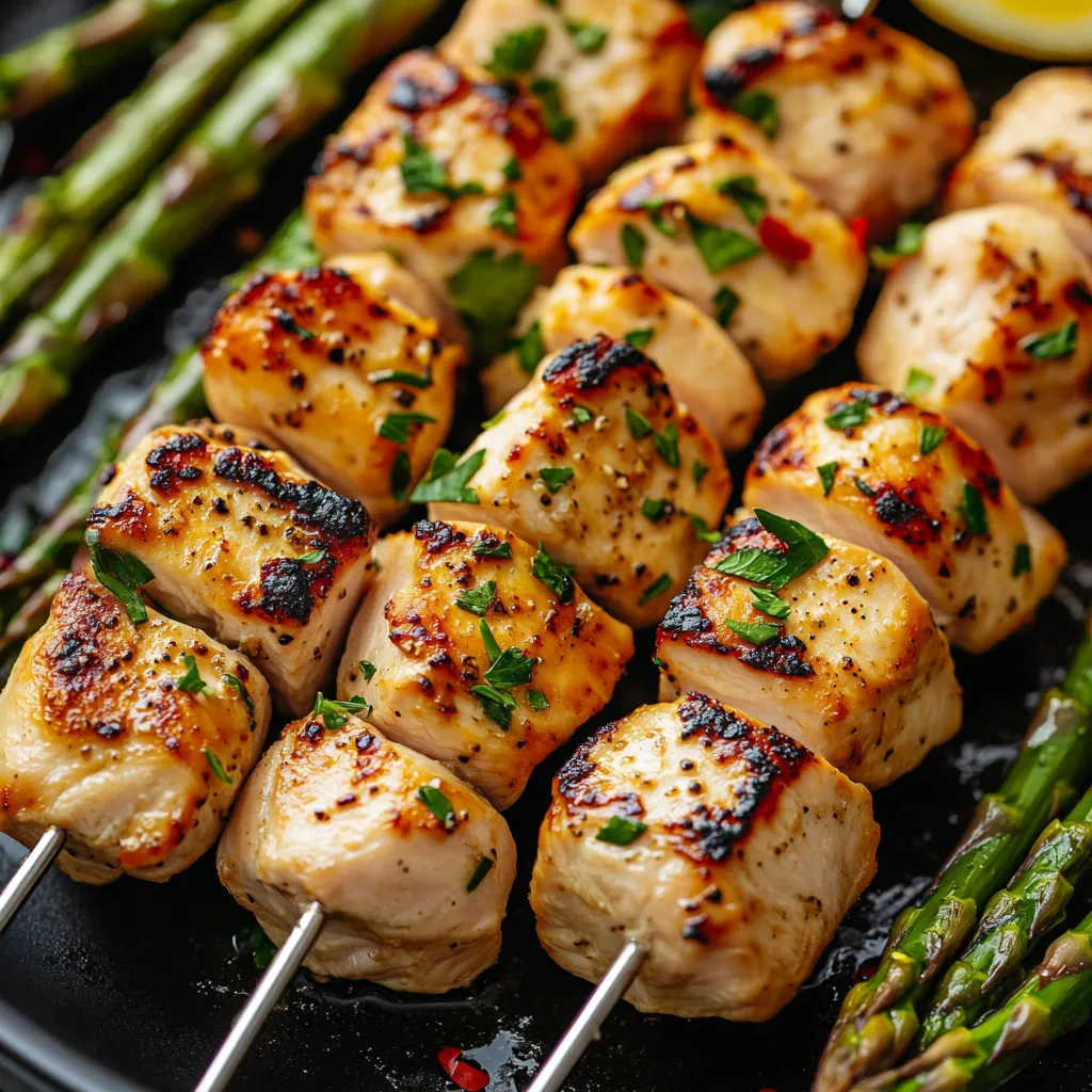 Grilled Chicken Breasts with Lemon Garlic