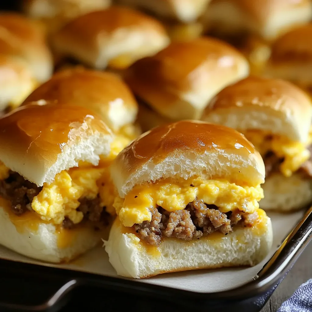 Sausage Egg and Cheese Breakfast Sliders