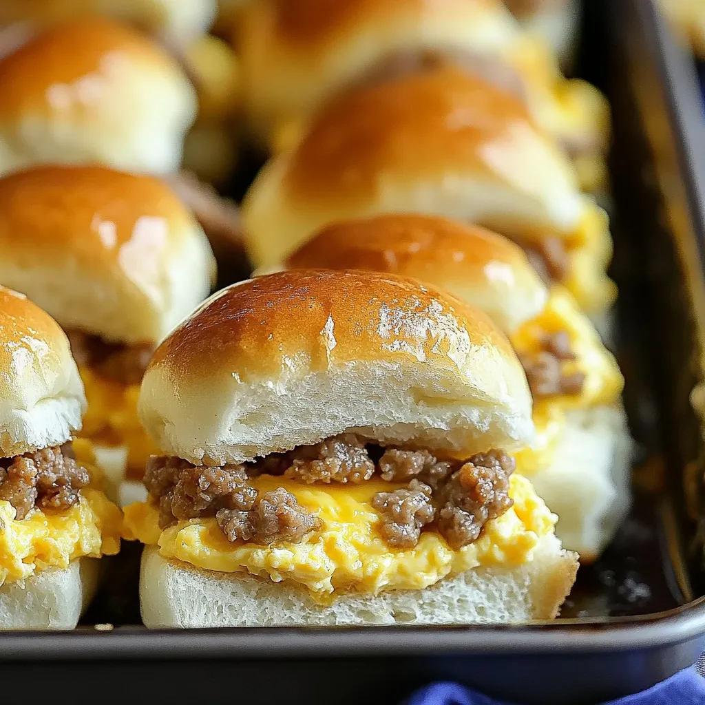 Sausage Egg and Cheese Breakfast Sliders