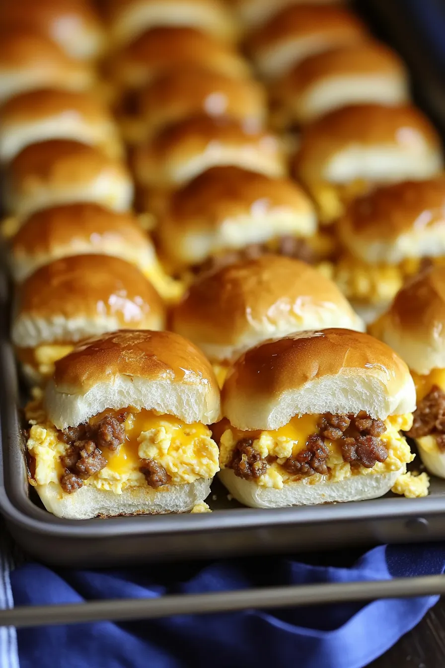 Sausage Egg and Cheese Breakfast Sliders