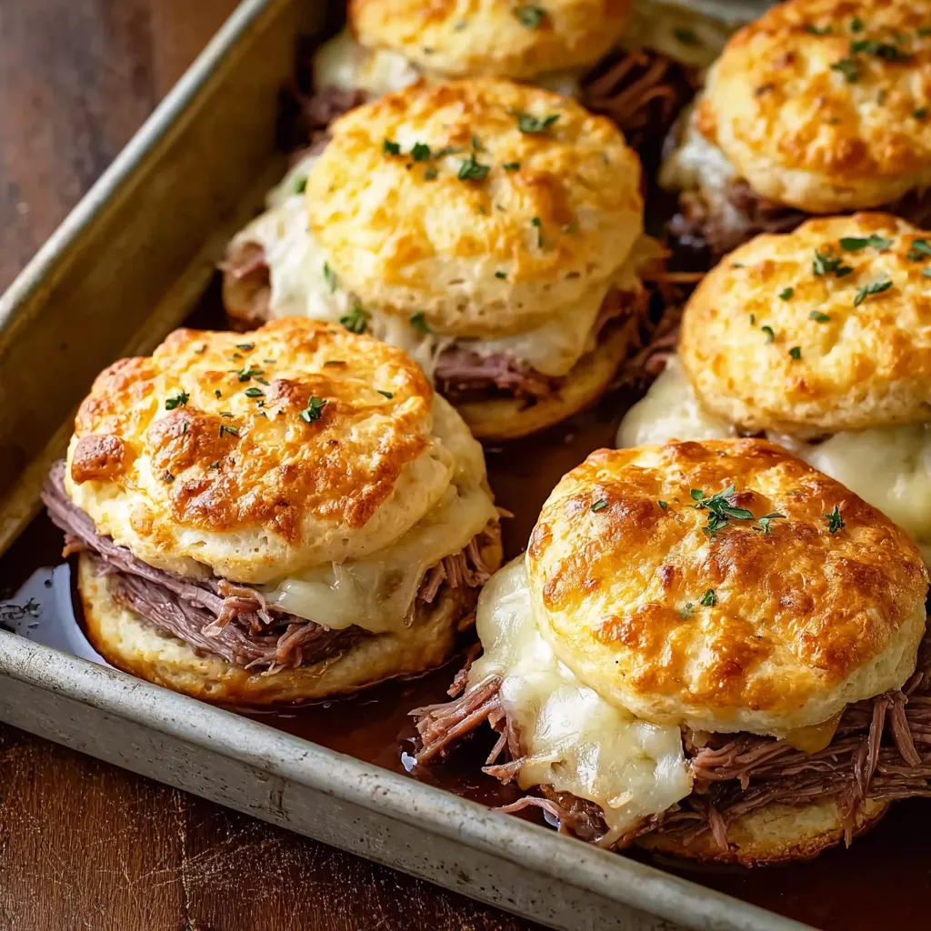Baked French Dip Biscuits Recipe