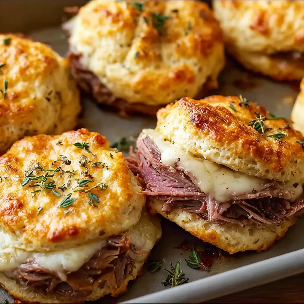Baked French Dip Biscuits Recipe