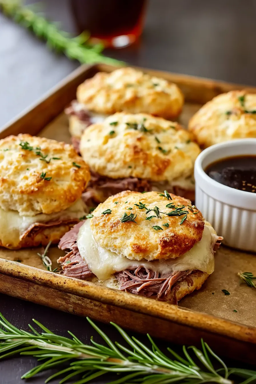 Baked French Dip Biscuits Recipe
