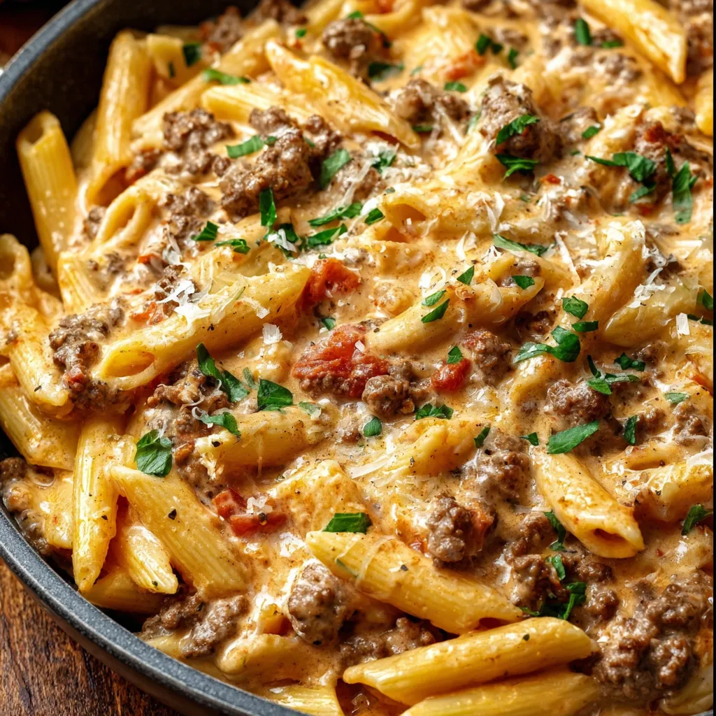 High Protein Creamy Beef Pasta Recipe for Quick Weeknight Dinners