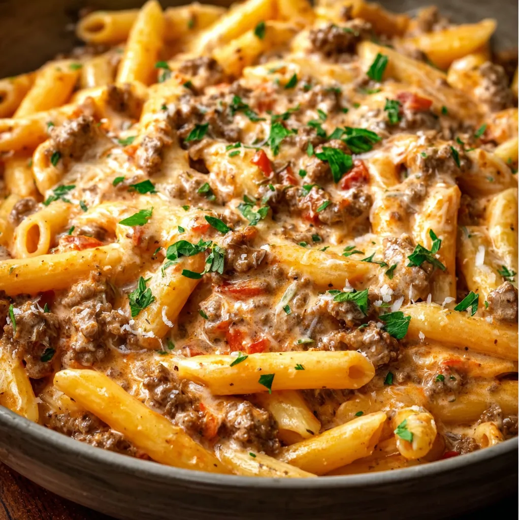 High Protein Creamy Beef Pasta Recipe for Quick Weeknight Dinners