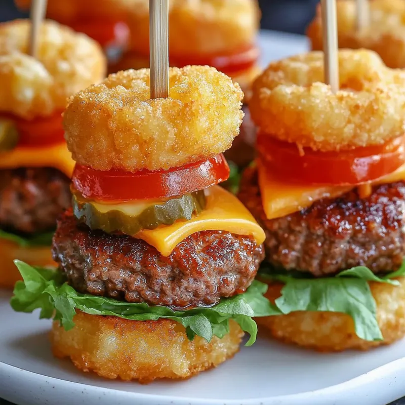 Mini Tater Tot Cheeseburgers
