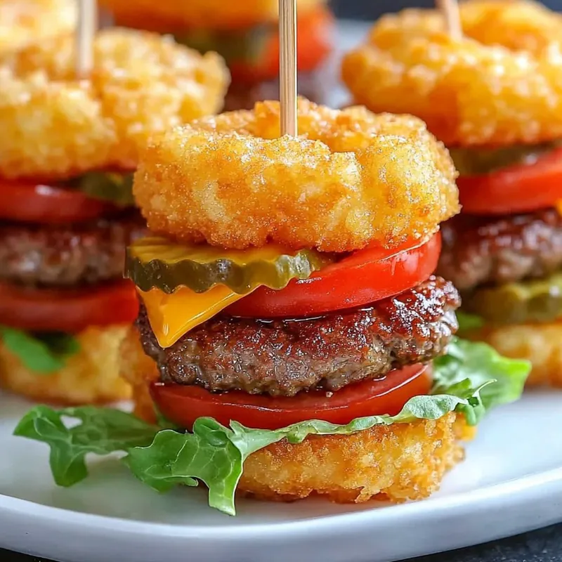 Mini Tater Tot Cheeseburgers