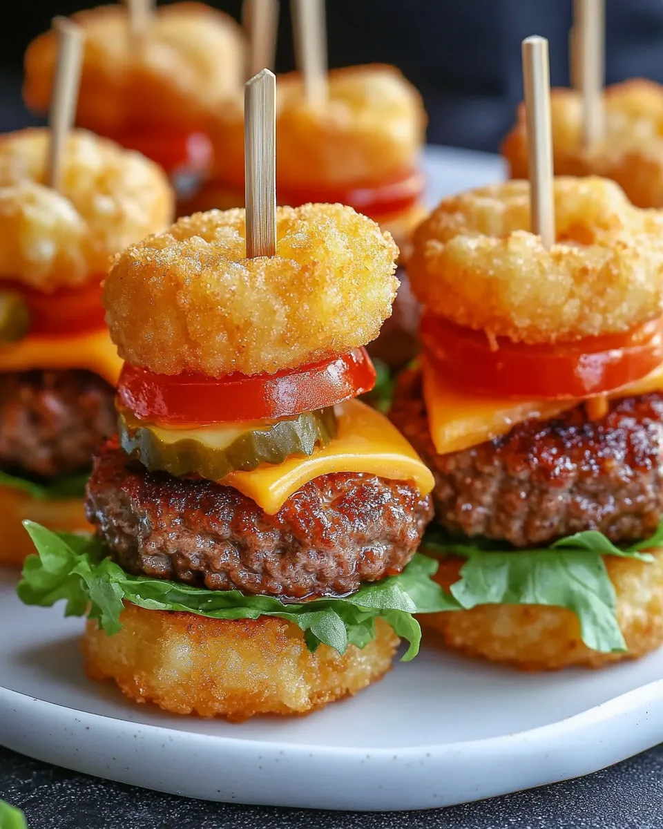 Mini Tater Tot Cheeseburgers