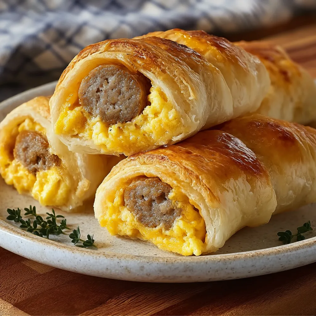 Sausage, Egg and Cheese Breakfast Roll-Ups