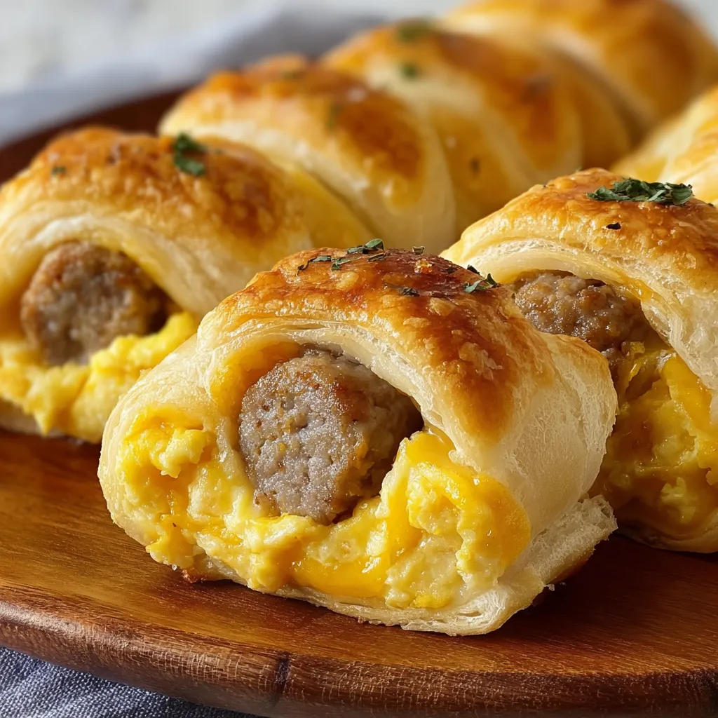 Sausage, Egg and Cheese Breakfast Roll-Ups