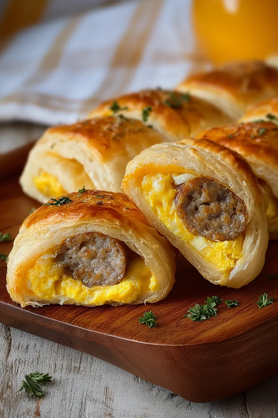 Sausage, Egg and Cheese Breakfast Roll-Ups