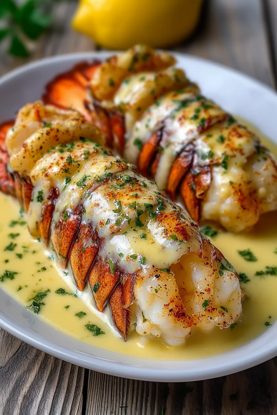 Creamy Garlic Butter Lobster Tails