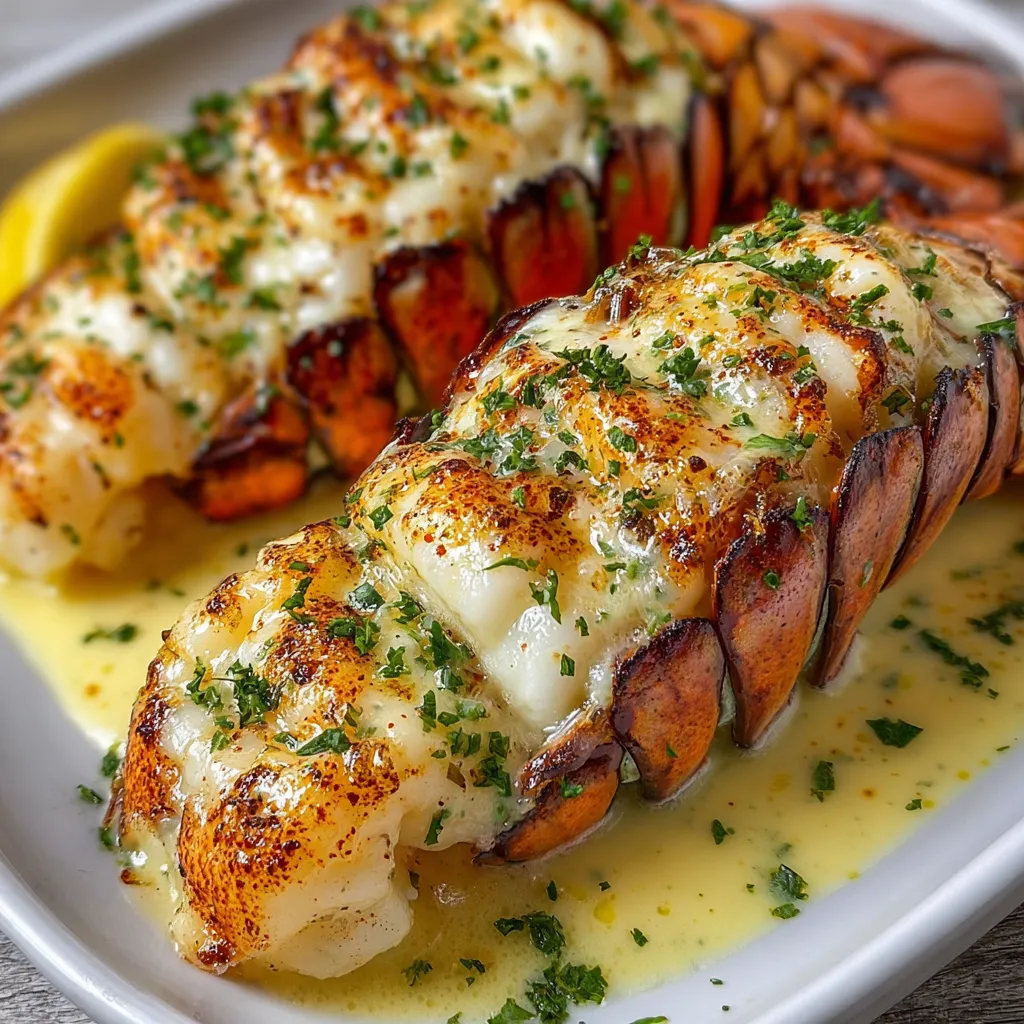 Creamy Garlic Butter Lobster Tails