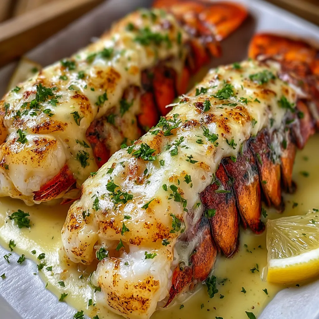 Creamy Garlic Butter Lobster Tails