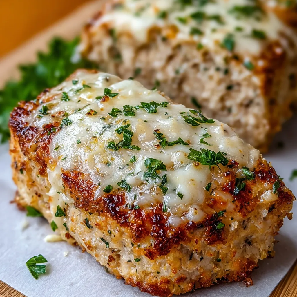 Easy Garlic Parmesan Chicken Meatloaf