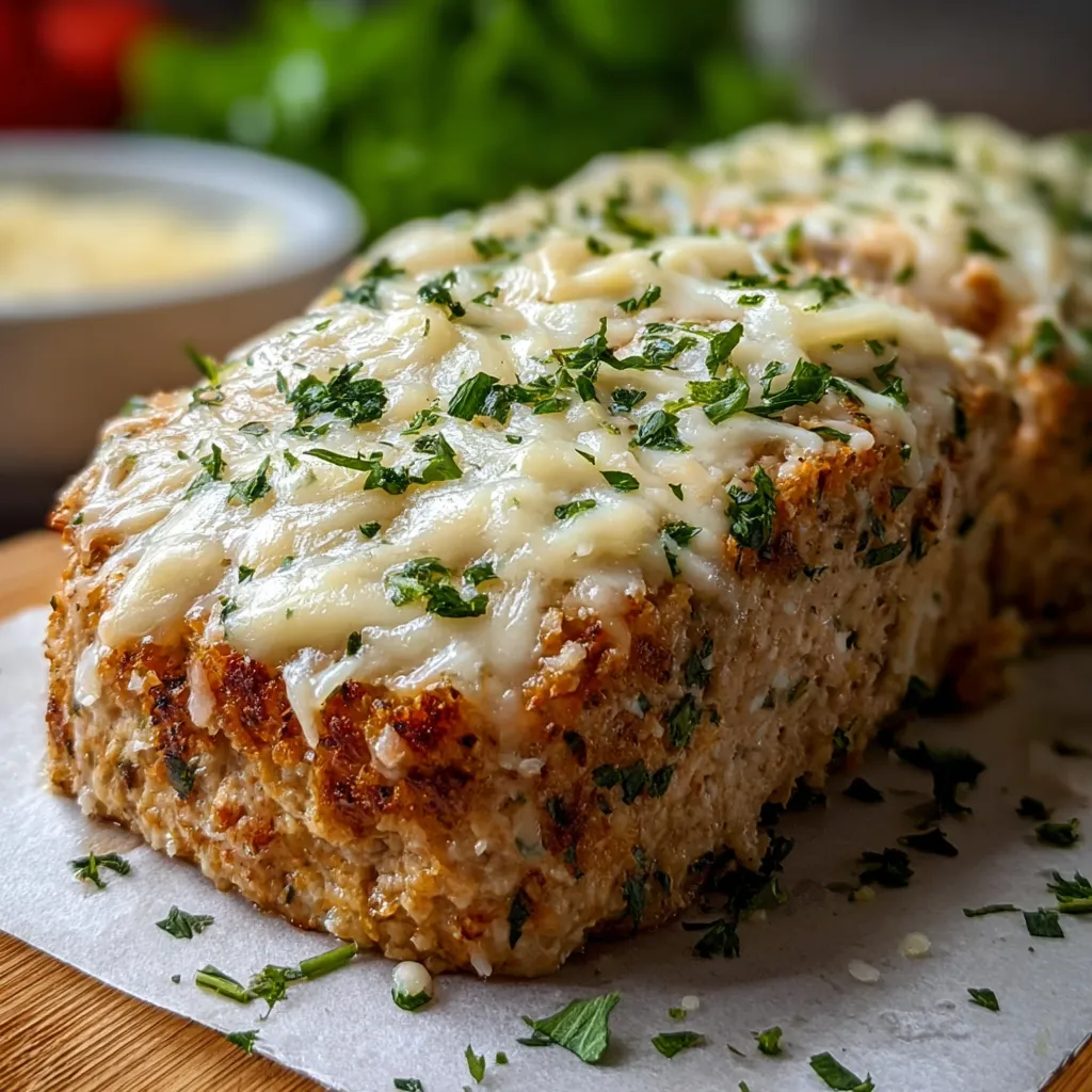 Easy Garlic Parmesan Chicken Meatloaf