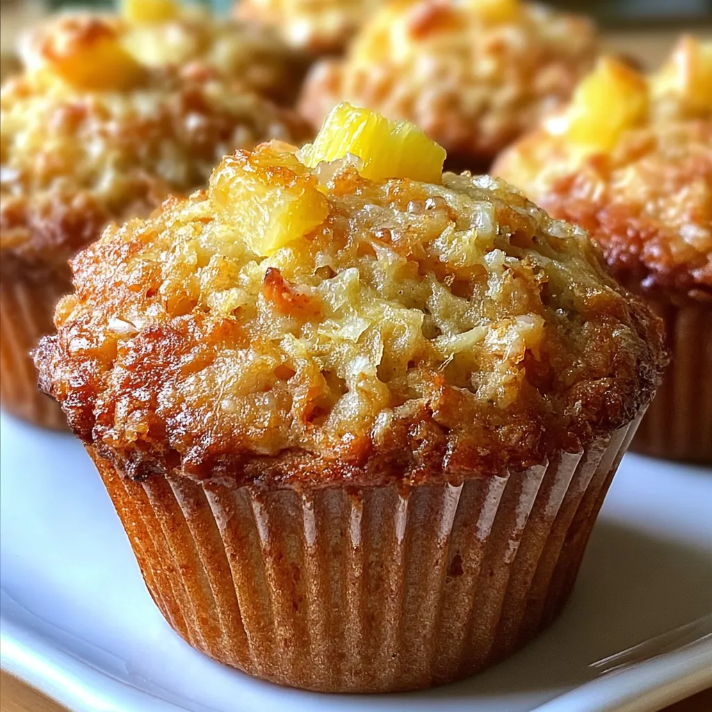Hawaiian Pineapple Carrot Muffins