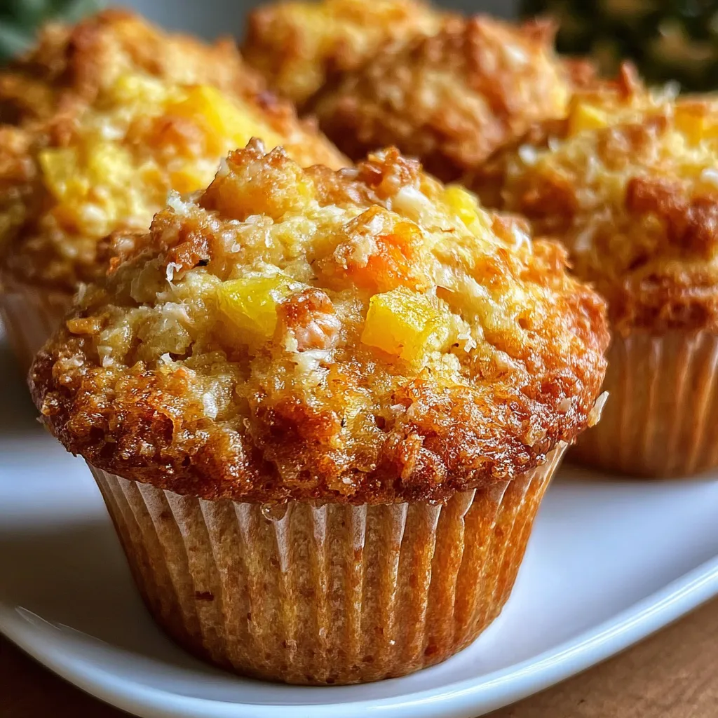Hawaiian Pineapple Carrot Muffins