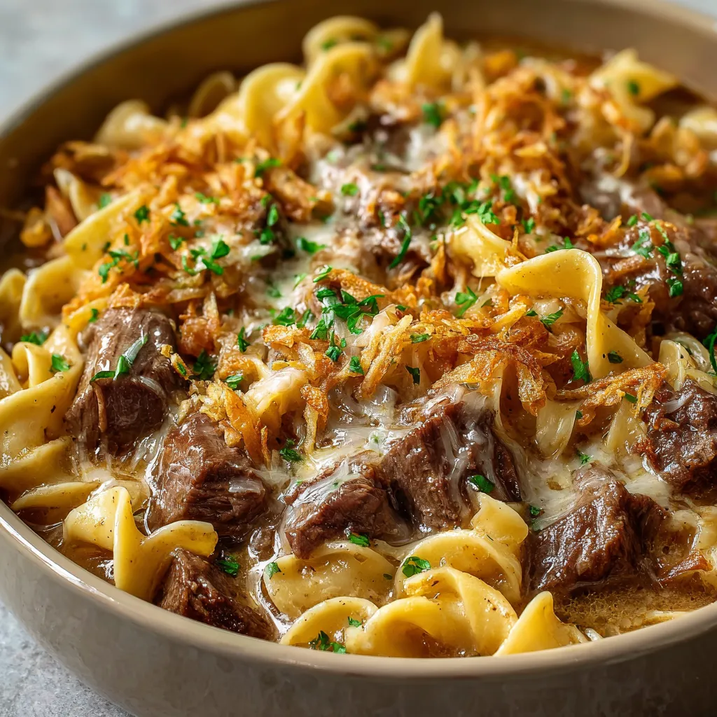 french onion beef and noodles