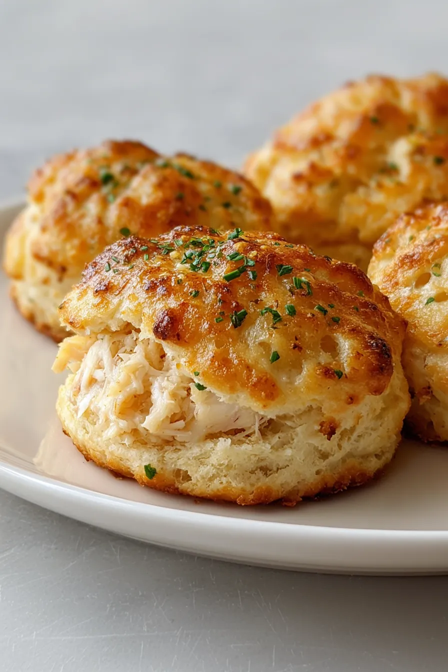 CRAB STUFFED CHEDDAR BAY BISCUITS with LEMON BUTTER SAUCE