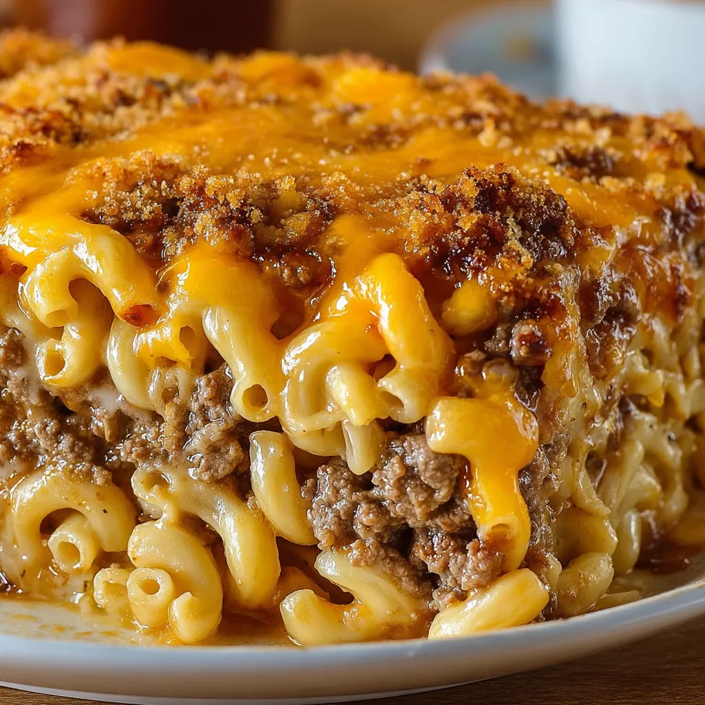 Mac and Cheese Meatloaf Casserole