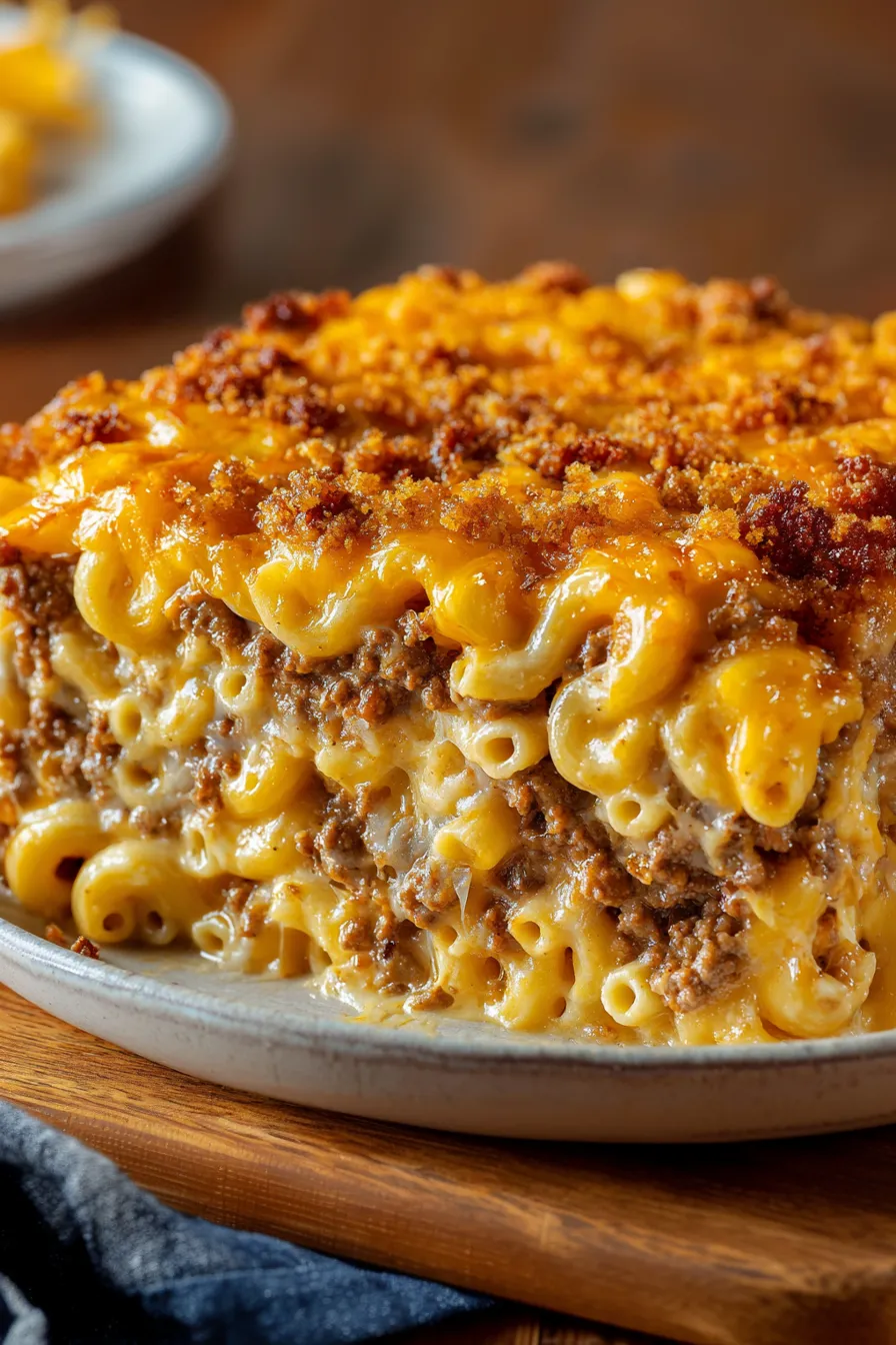 Mac and Cheese Meatloaf Casserole