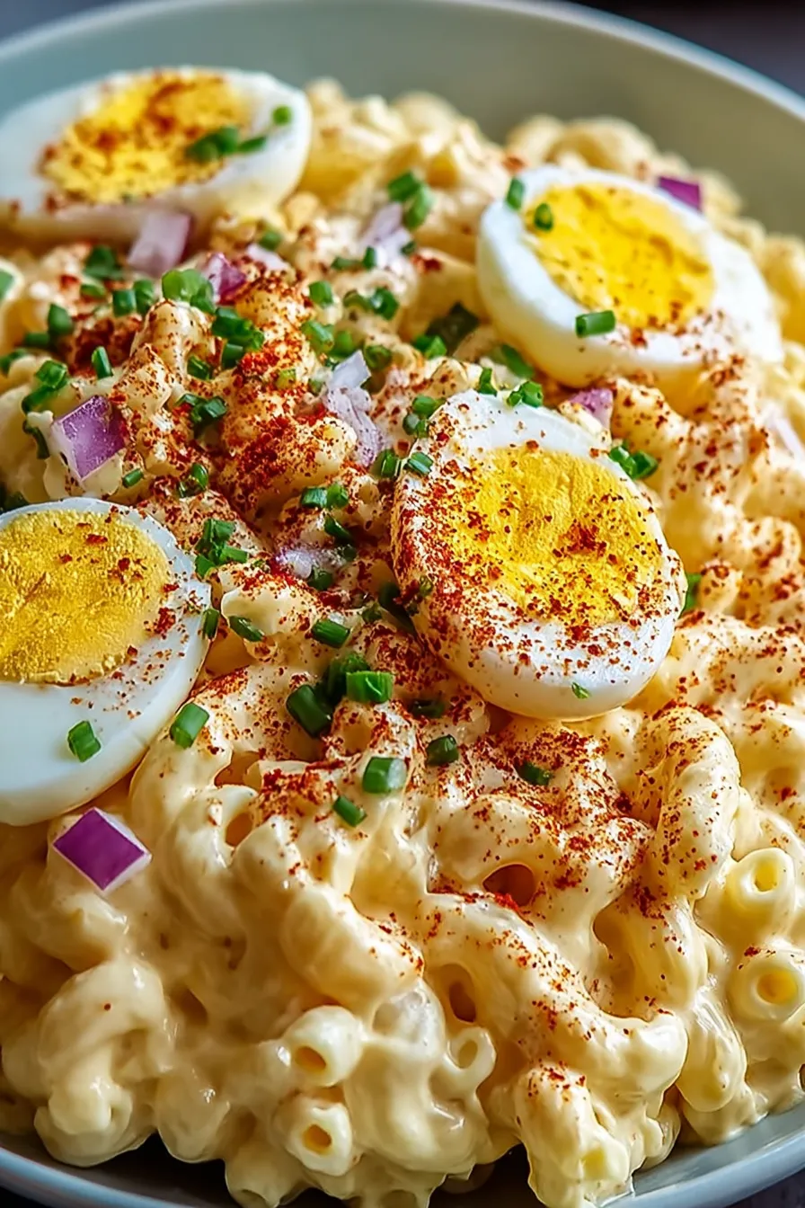 Deviled Egg Macaroni Salad