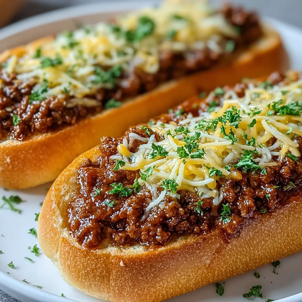 Italian Garlic Bread Sloppy Joes