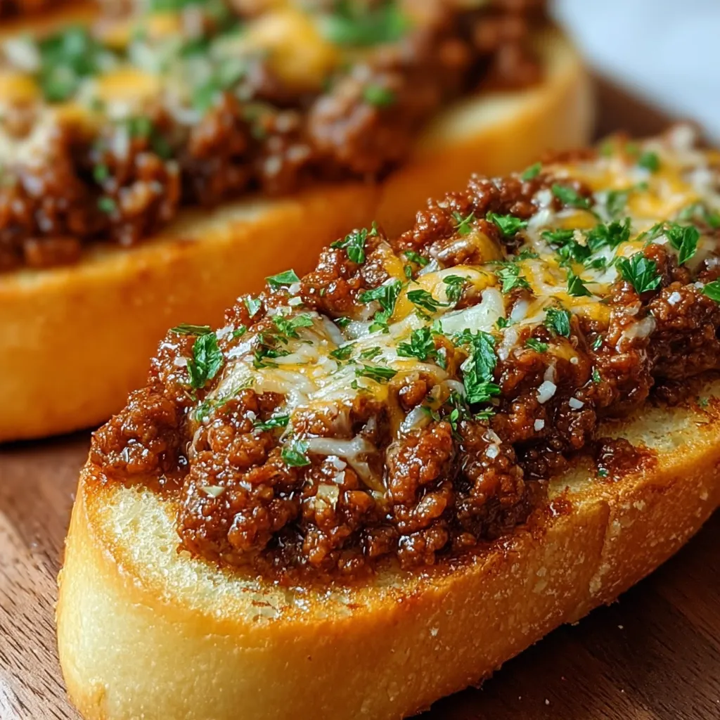 Italian Garlic Bread Sloppy Joes
