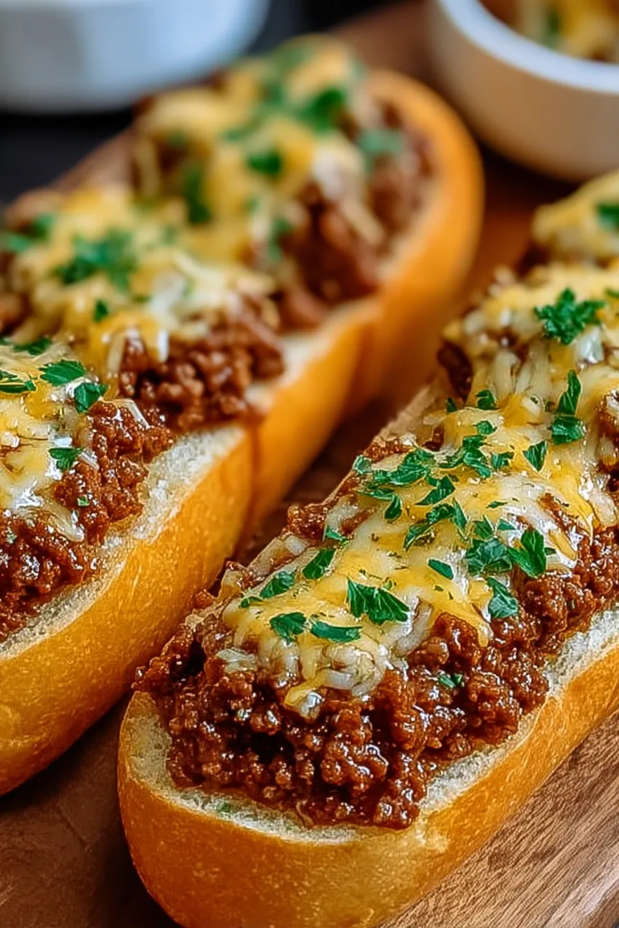 Italian Garlic Bread Sloppy Joes