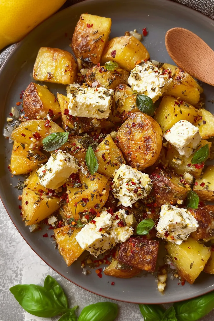 Baked Feta Potatoes