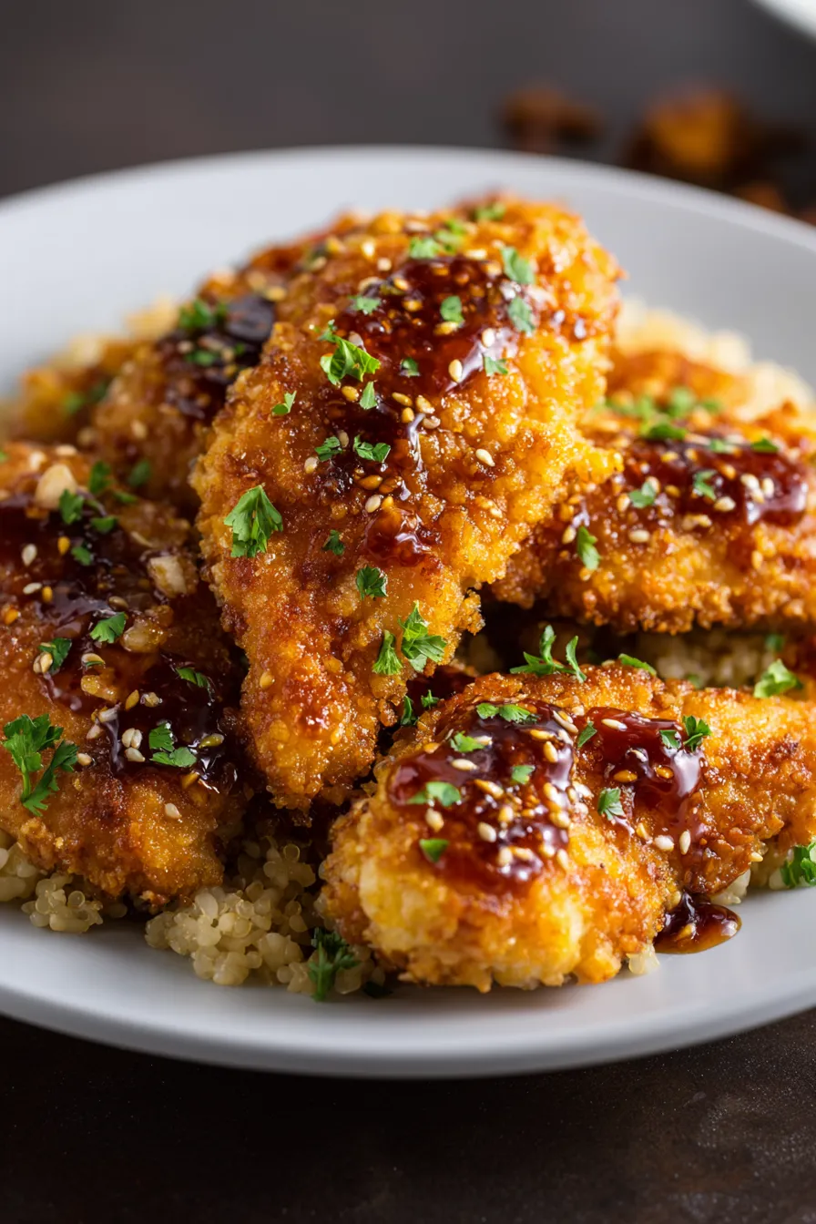 Baked Crunchy Hot Honey Chicken Recipe