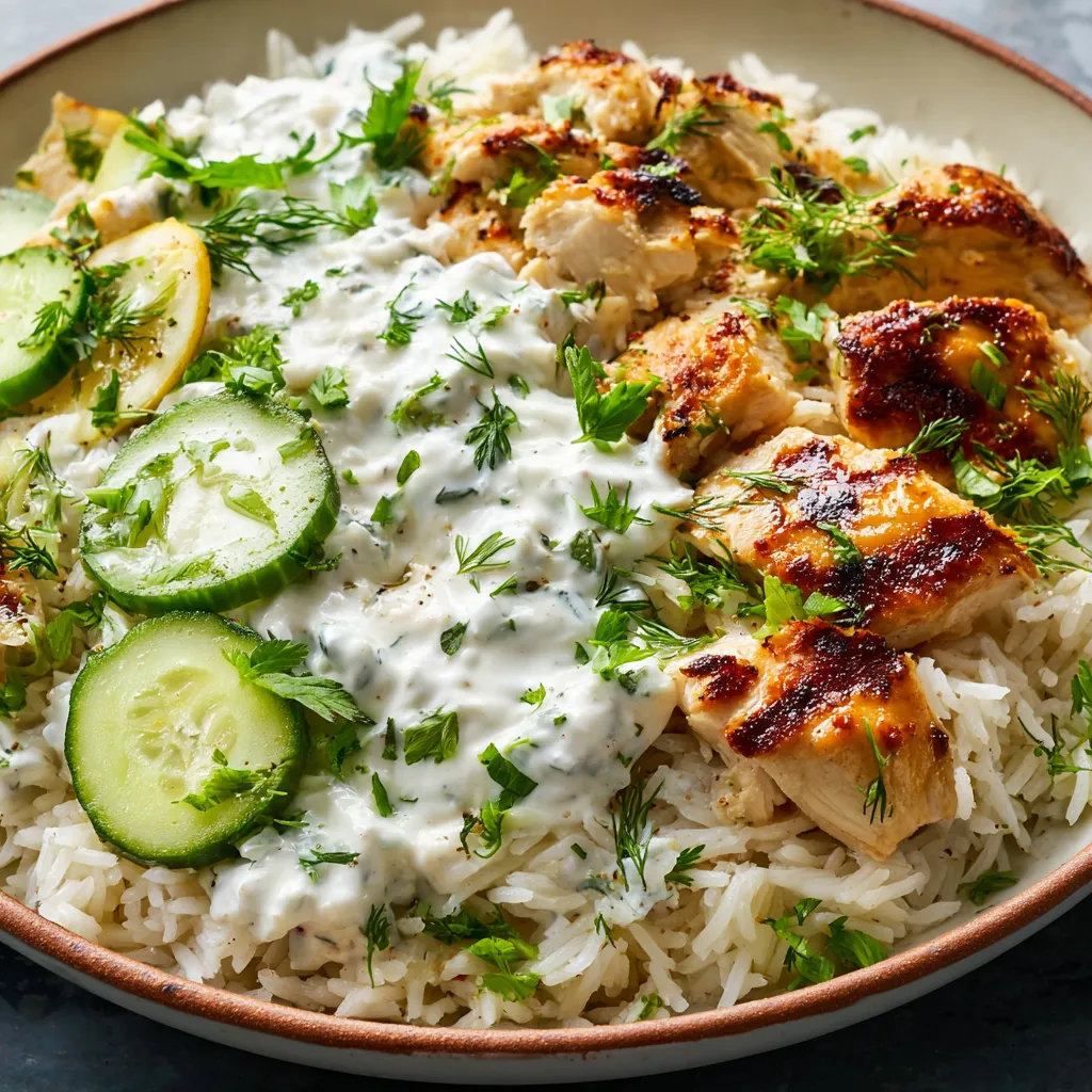 Dump-and-Bake Chicken Tzatziki with Rice Recipe