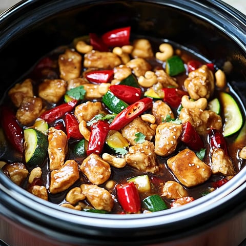 Skinny Slow Cooker Kung Pao Chicken
